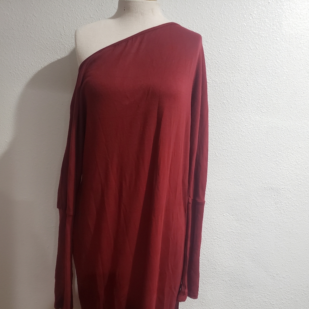 NWOT Asymmetrical One Shoulder Sweater Dress